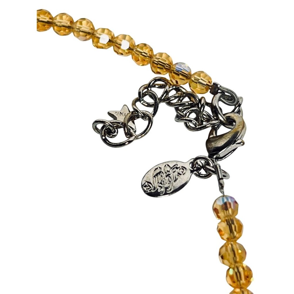 Kirks Folly Graduated Champaign Beads Choker Necklace (6282) - Picture 7 of 7